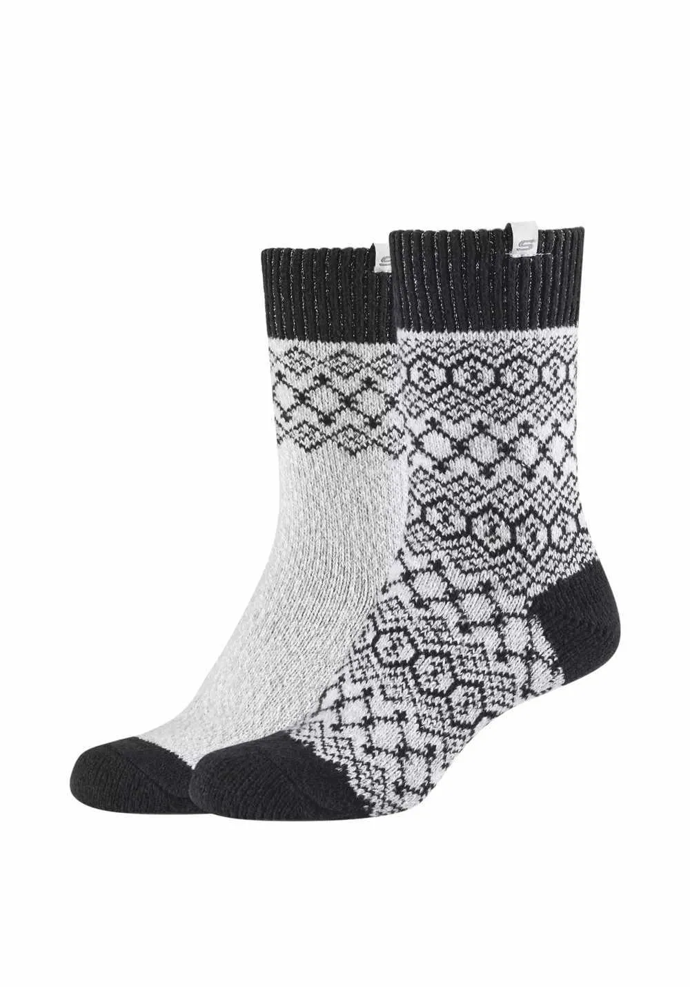 SKECHERS Freizeitsocken Anthrazit Textil  softtouch 2-ER Pack