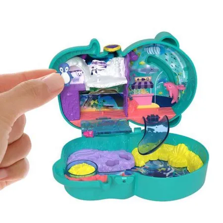 Polly Pocket Aquarium Schatuller, Spiel-Set inkl. 2 Figuren & Zubehör