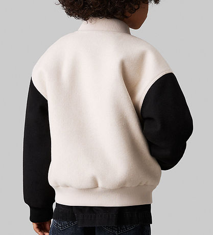 Calvin Klein Jakke - Heather Varsity - Oatmeal Heather/Sort