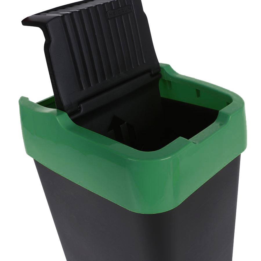 Abfalleimer mit Schwingdeckel 60L Grün