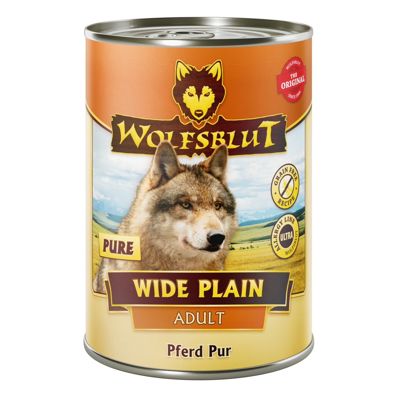 WOLFSBLUT Adult Wide Plain Pure Pferd Pur - 6x395g