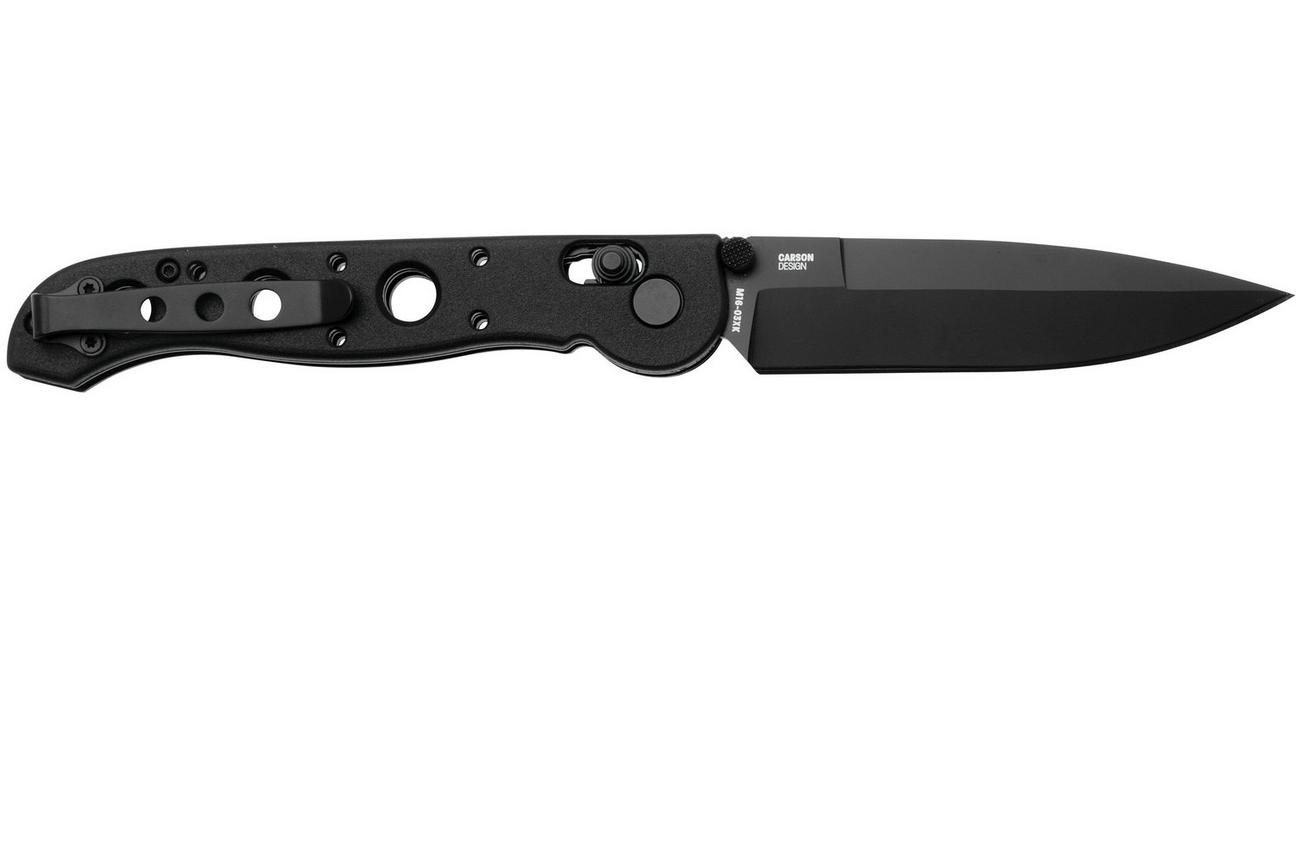 CRKT M16 Crossbar Lock Spear Point M16-03XK Black EDP D2, Black Grivory, zakmes, Kit Carson design