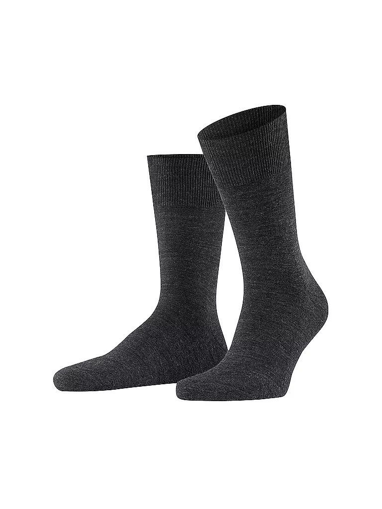 FALKE Socken AIRPORT PLUS anthracite melange grau