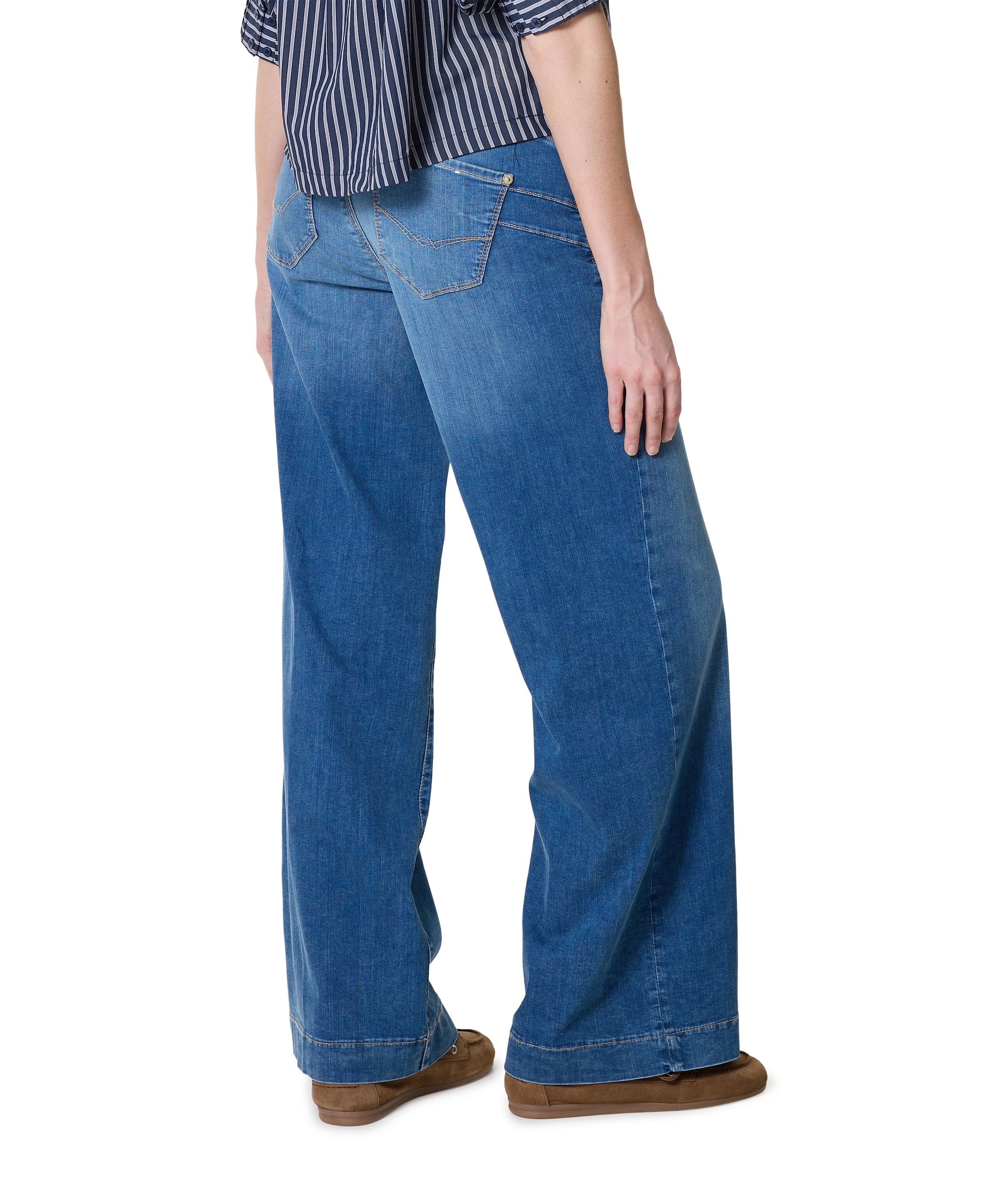 MAC RICH PALAZZO dames jeans blauw
