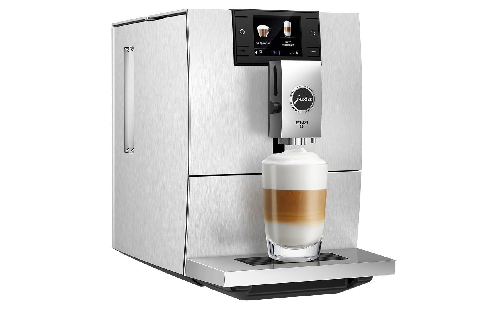 ENA 8 Signature Line Massive Aluminium (SA)<br>Zweitassen-Vollautomat für 10 verschiedene Kaffee- und Milchgetränke
