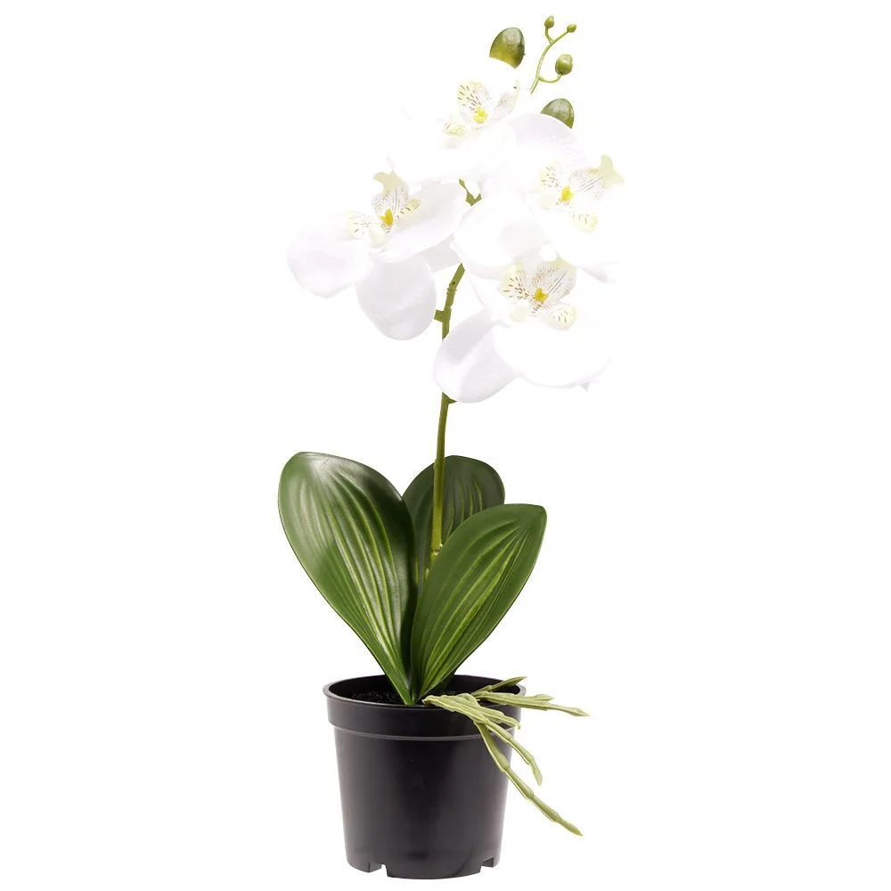 Orchidée artificielle rose ou blanc Ø9,7xH38cm