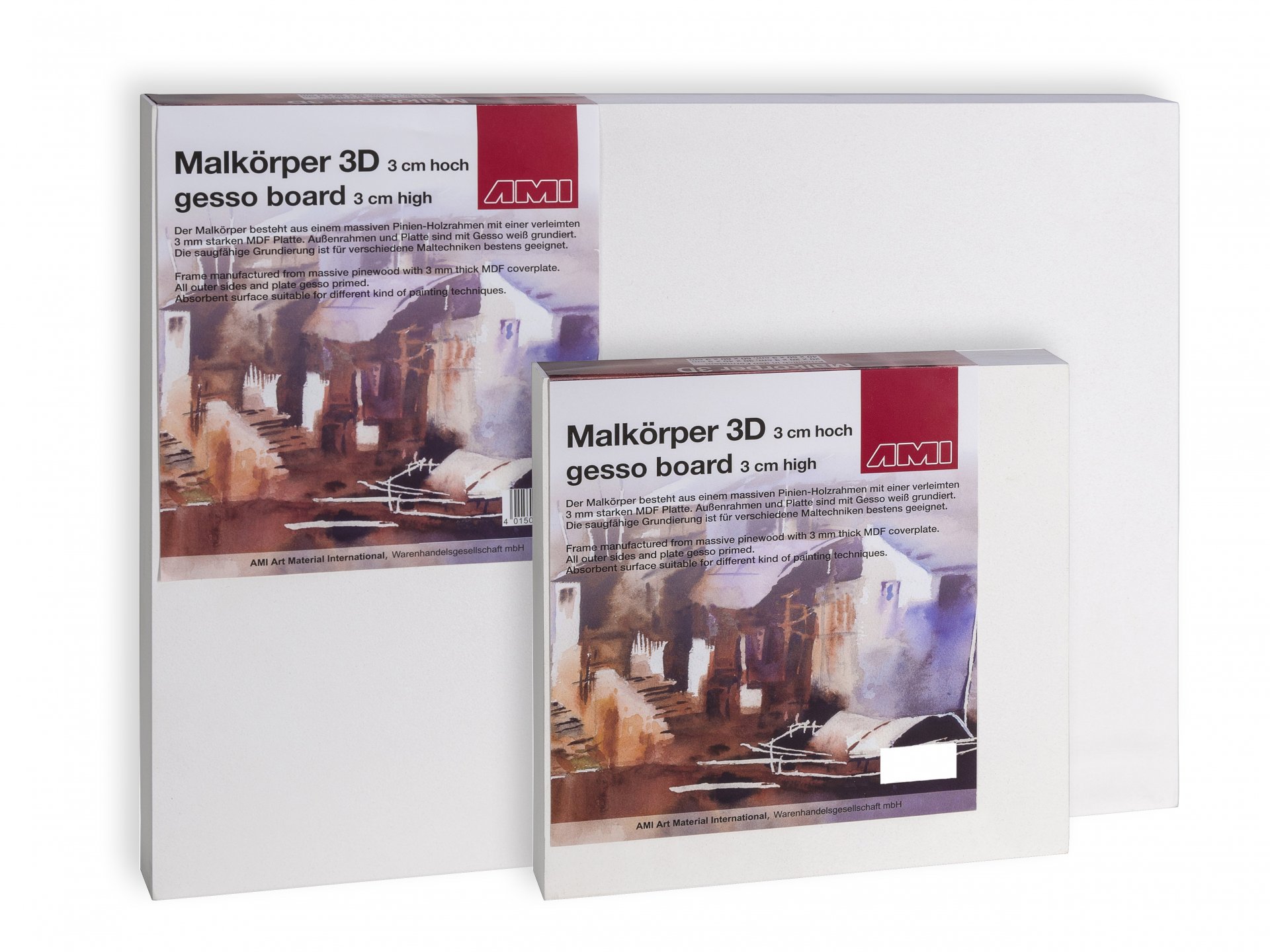 Malkörper (Gessoboard) MDF/Holz, grundiert