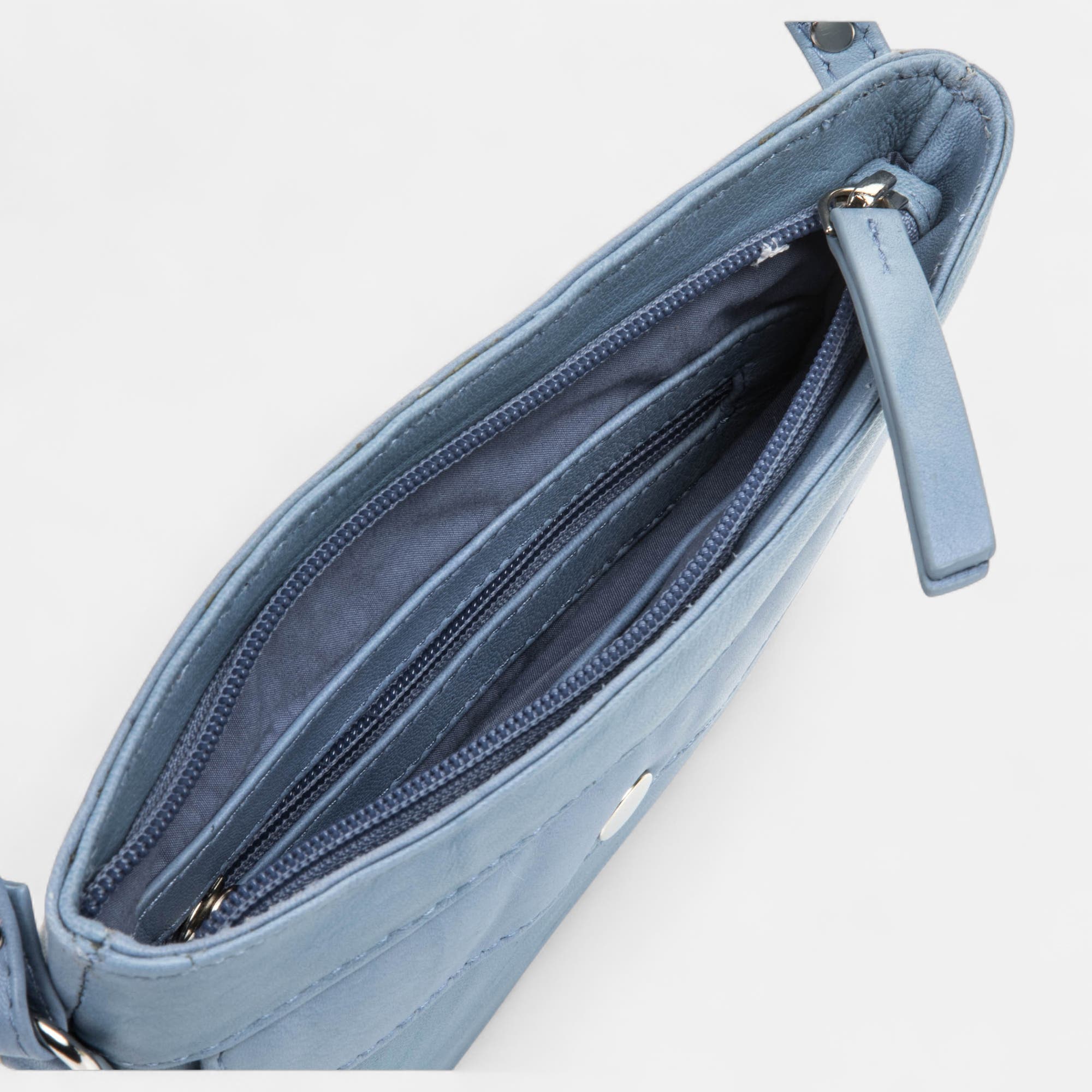 Sac bandoulière en cuir jeans