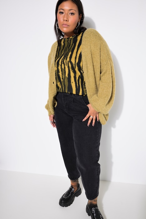 Strickjacke, Oversize Shape, Ballon-Langarm