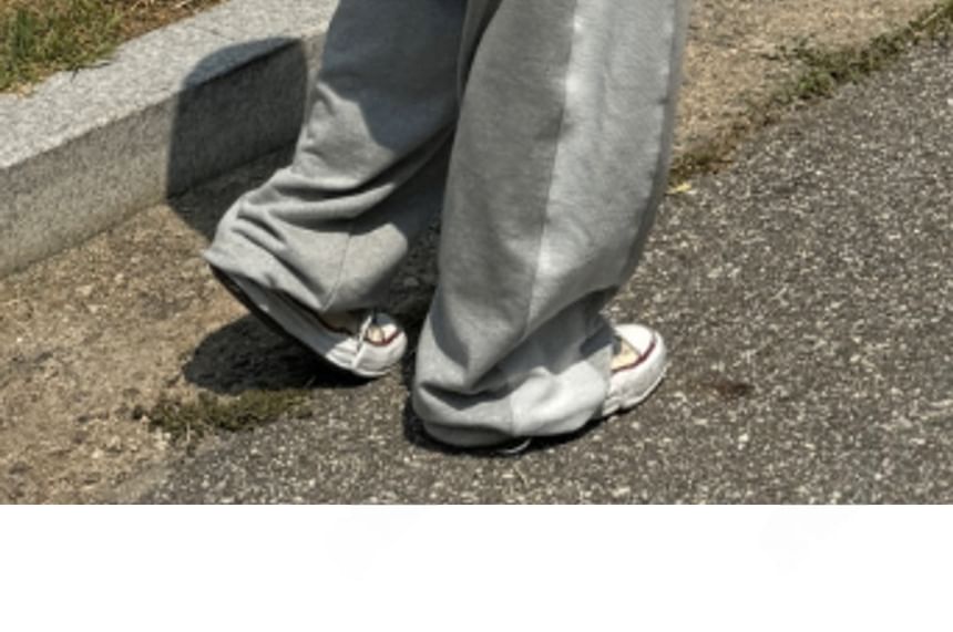 SeoulPop - Unisex tweekleurige joggingbroek met trekkoordtaille