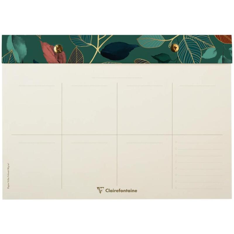 Gaïa bleu, bloc planner à rivets 24 x 17 cm 60 feuillets imprimés détachables