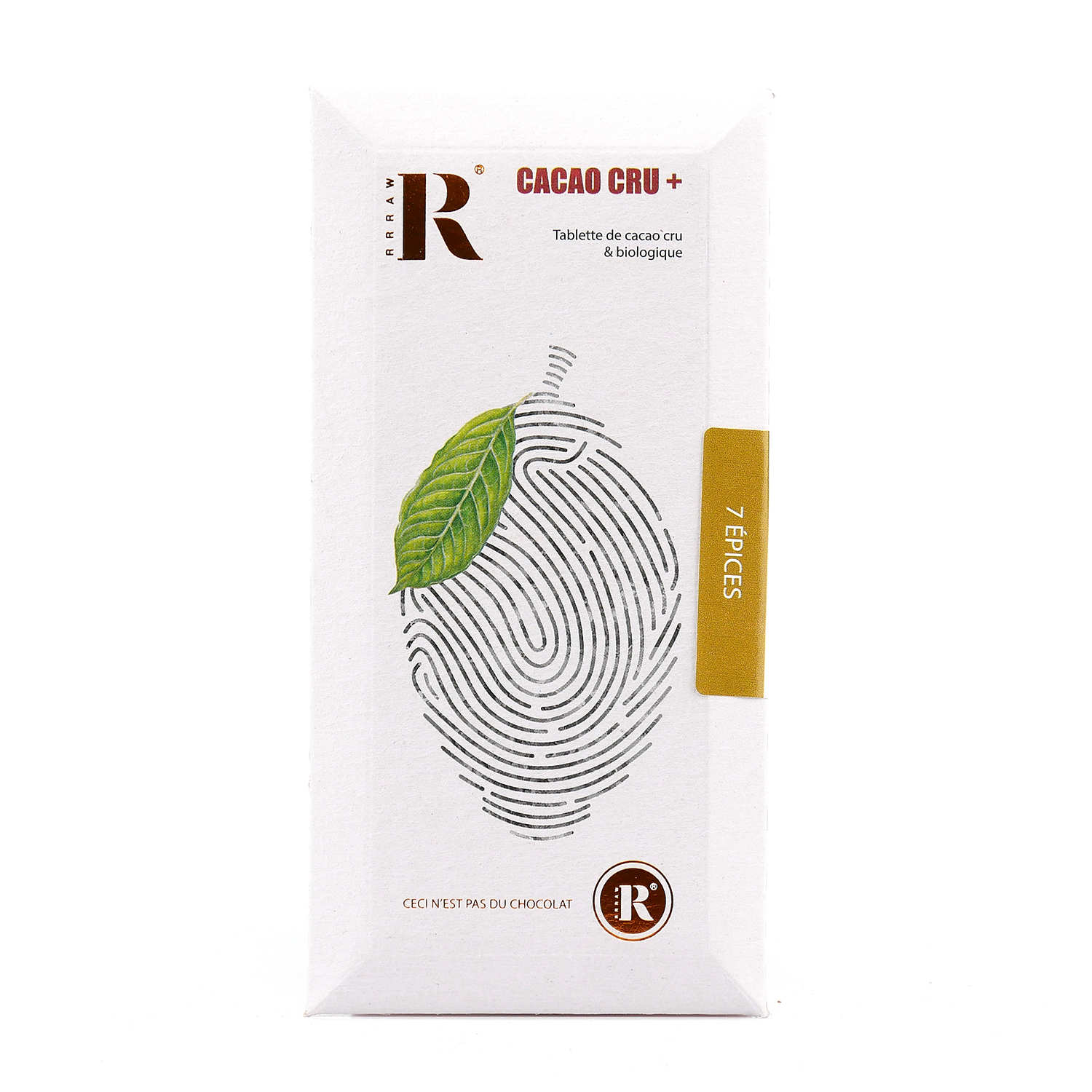 Tablette de chocolat cru (77%) bio et vegan - 7 épices