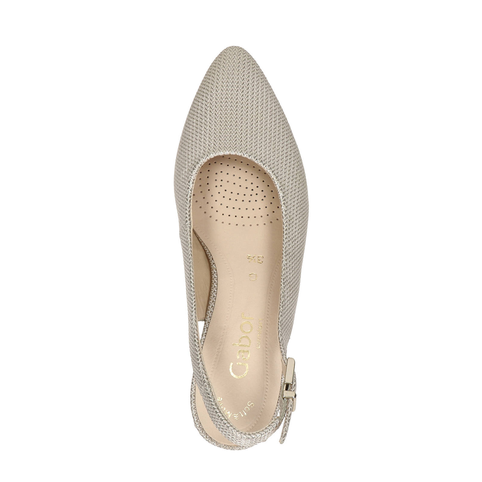 Gabor leren slingback pumps goud