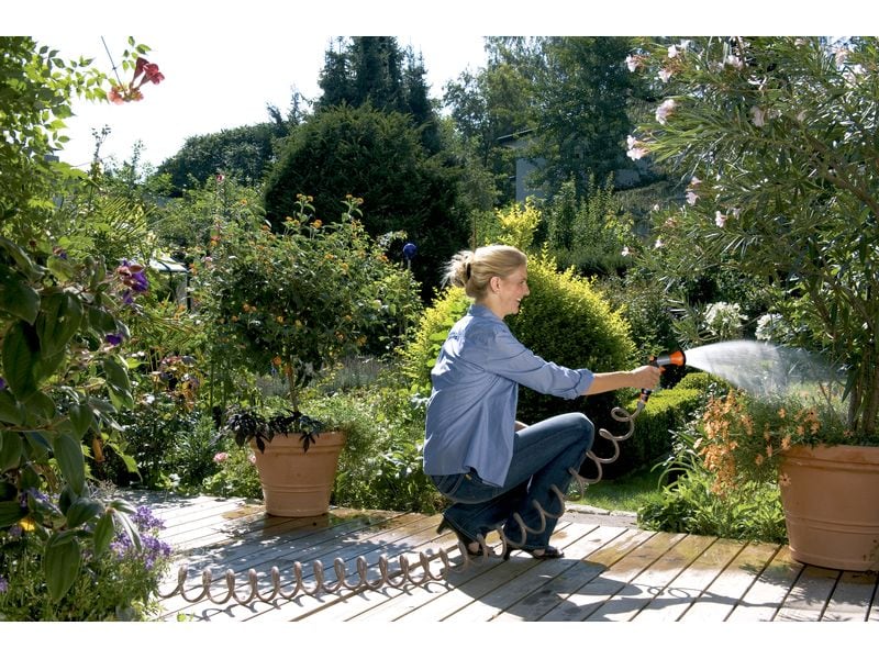 GARDENA Gartenschlauch 10 m ø 9 mm Set Schlauchspirale mit Rückstellkraft