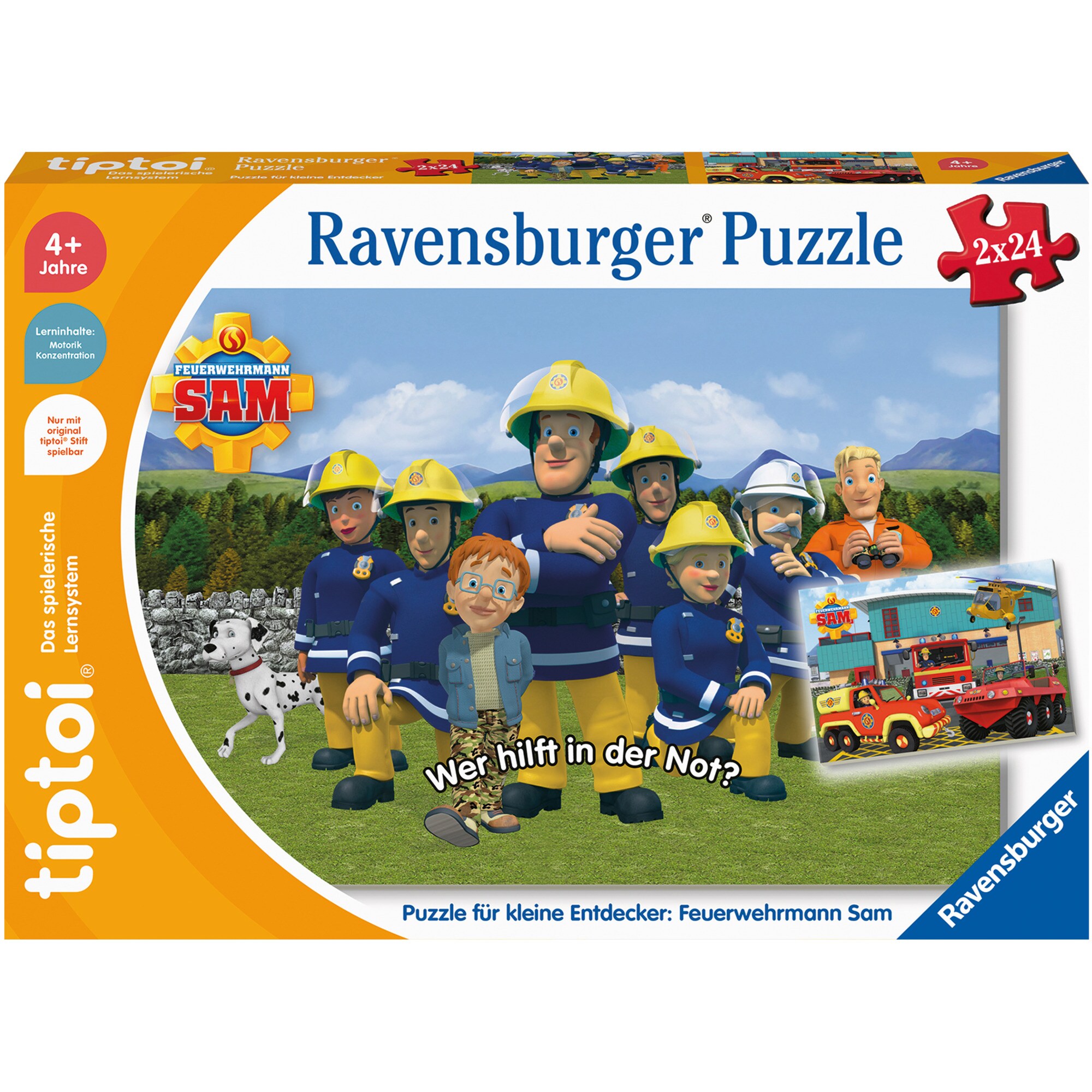 Ravensburger Puzzle tiptoi Puzzle für kleine Entdecker: Feuerwehrmann Sam