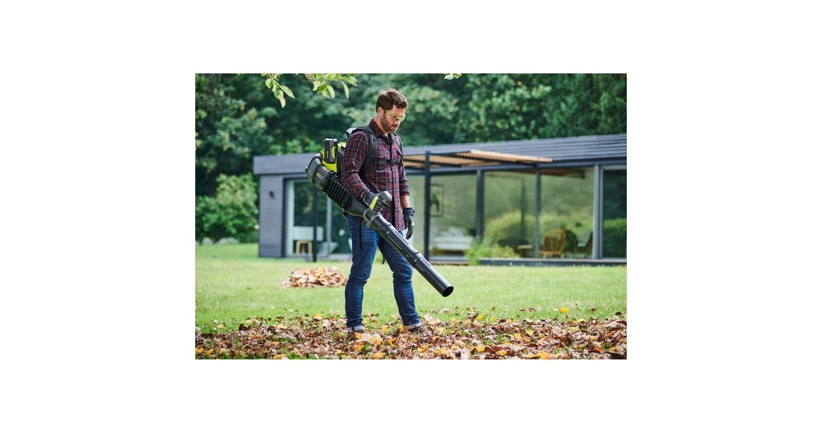 Ryobi36V Snoerloze Backpack Bladblazer MAX POWER  (Groen/zwart, Accu en lader niet inbegrepen)