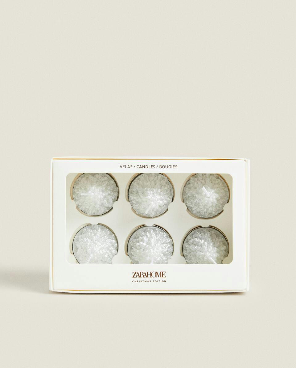 PACOTE DE VELAS DE ÁRVORE DE NATAL (PACOTE COM 6)