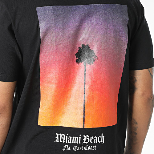 Tee Shirt Oversize Large Miami Basket Ball Noir