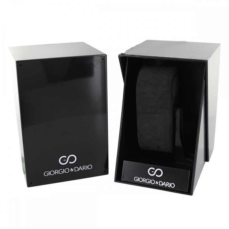 Coffret montre Homme M. JOHN bracelet Cuir Bleu