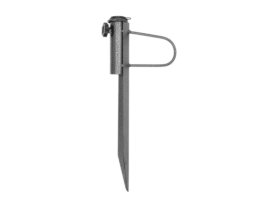 Prolenta Premium - Supports de parasol avec piquets 2 pcs 19x42 cm acier galvanisé