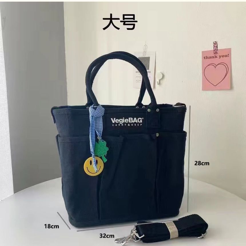 Basaran - Belettering Multi-Pocket Tote Bag / Bag Charm / Set
