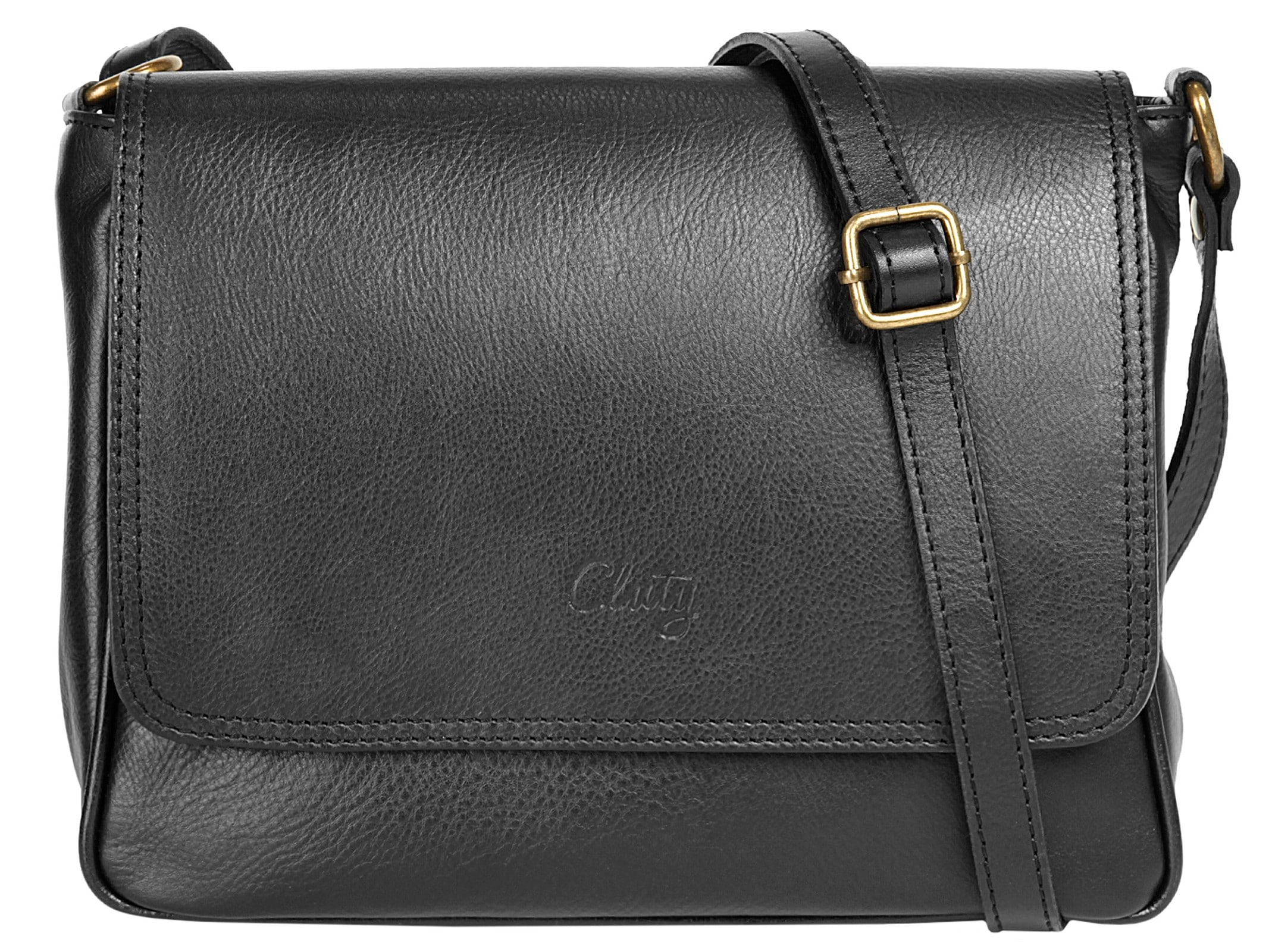 Cluty Umhängetasche echt Leder, Made in Italy