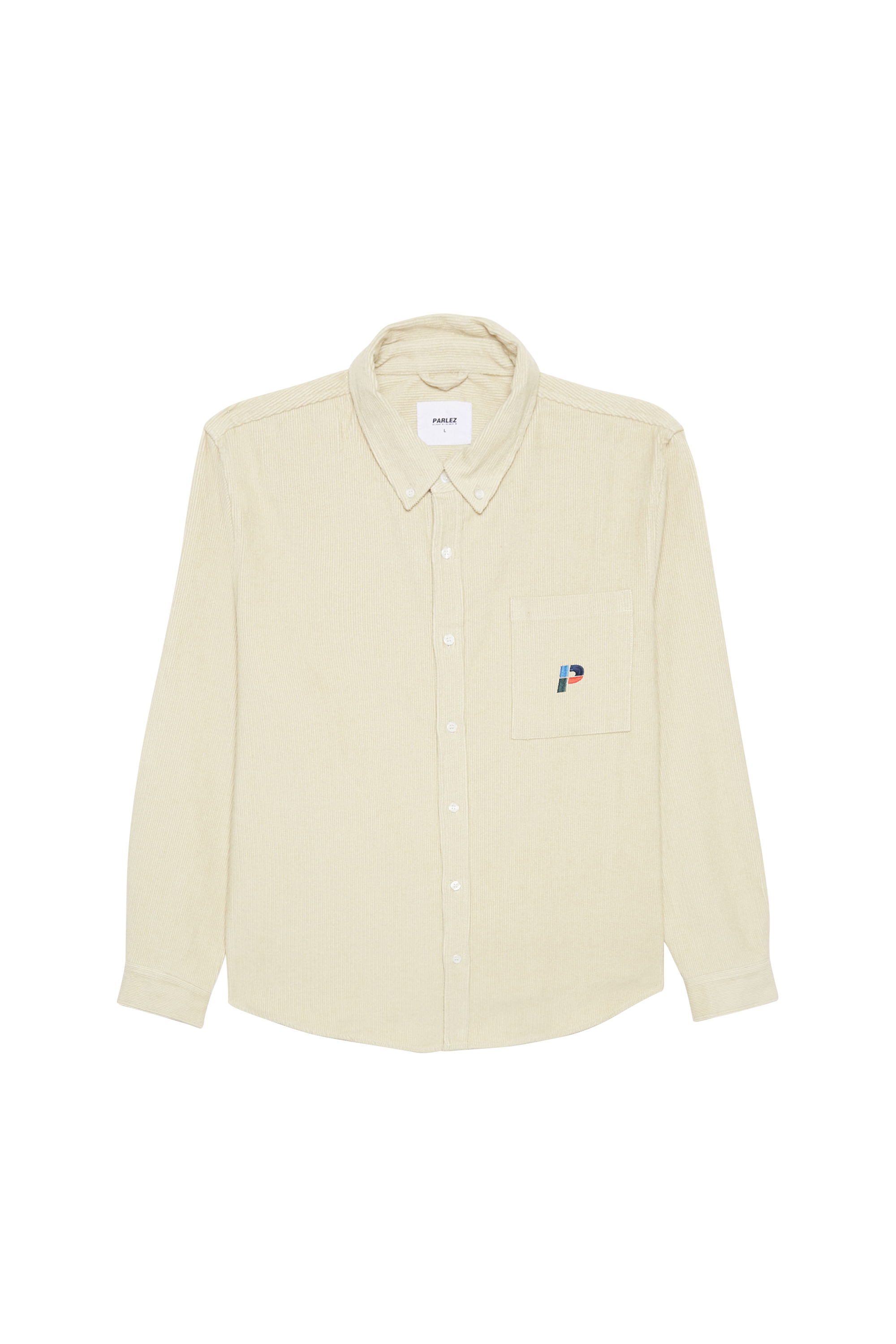 PARLEZ Chemise  Quest Cord Shirt Ecru Beige