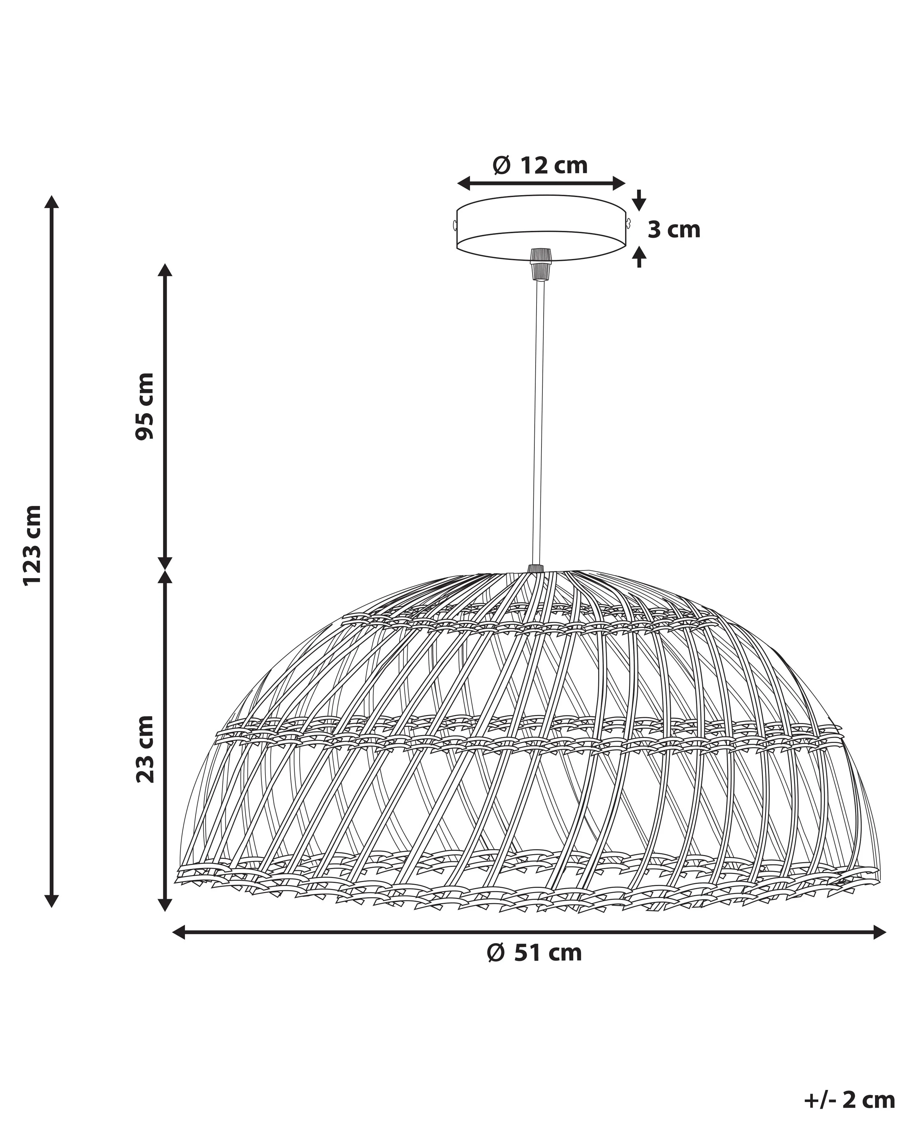 Hanglamp RAVINE Rotan Natuurlijk