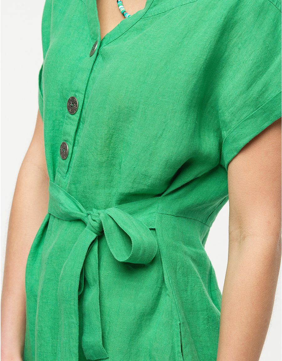 Robe 100% lin vert