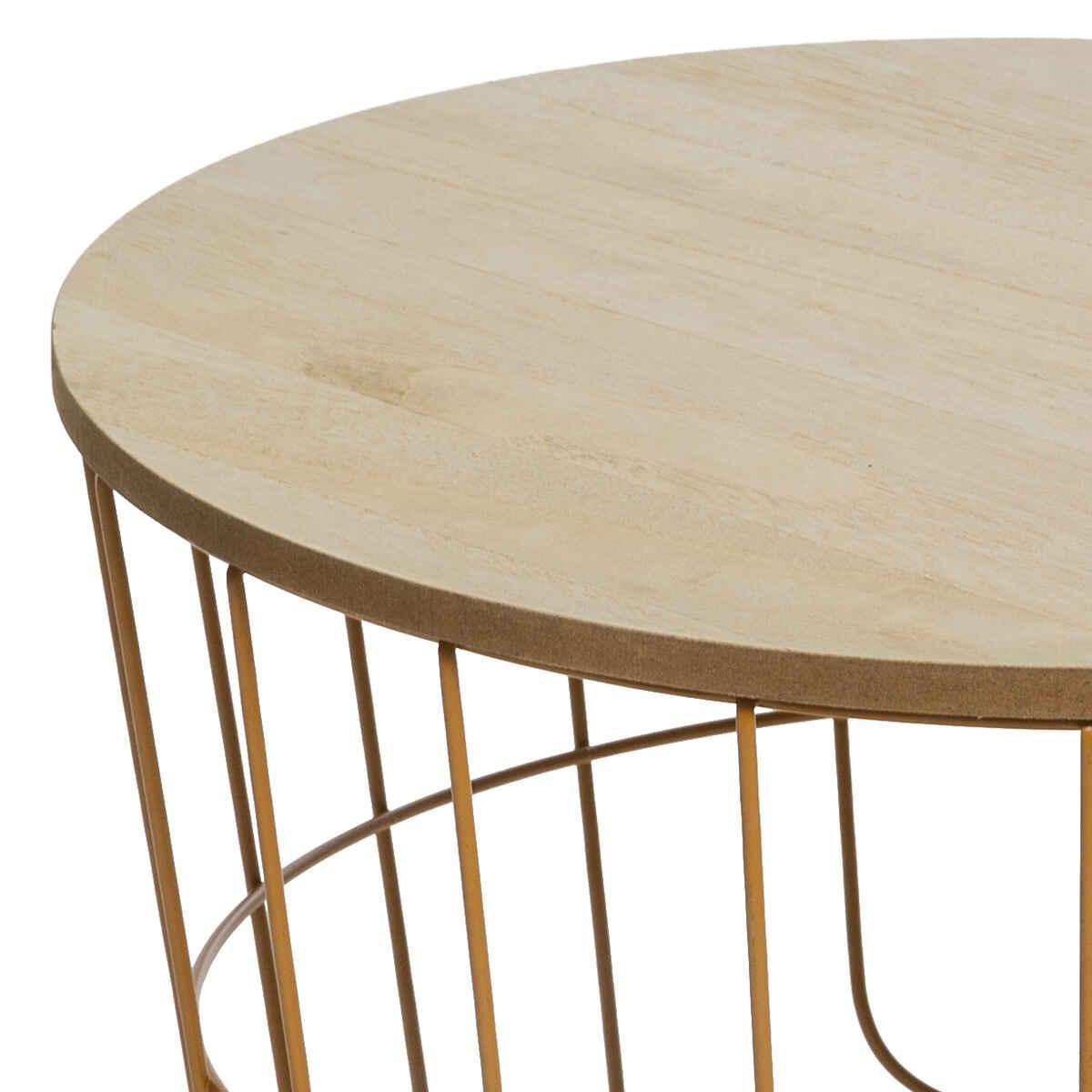 TABLE CAFE METAL MOUTARDE KUMI POP