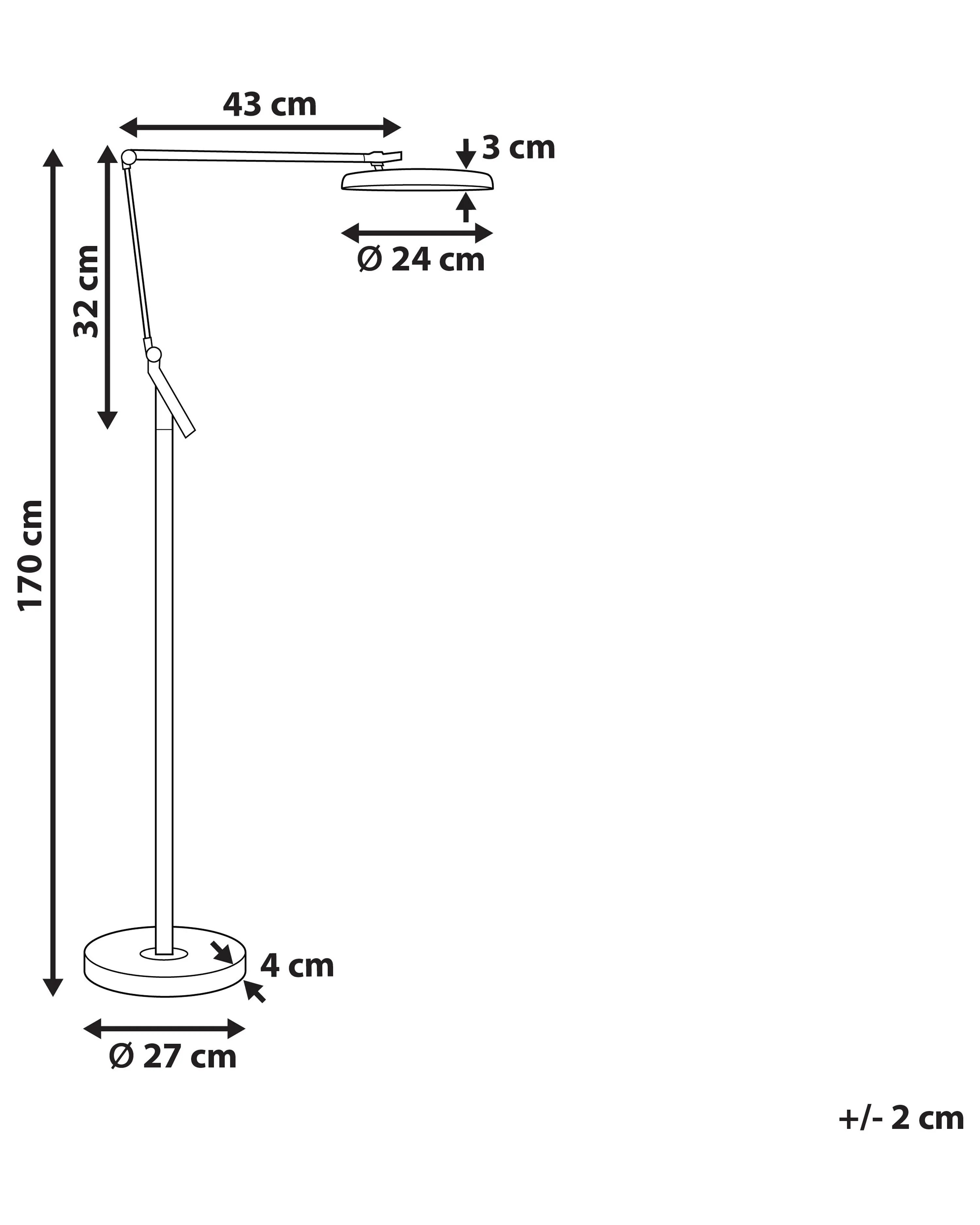 LED staande lamp CARINA met dimmer Metaal Zilver