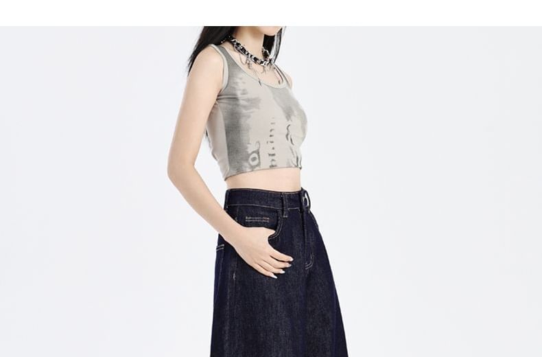 Notica - High Waist Washed Wide Leg Jeans