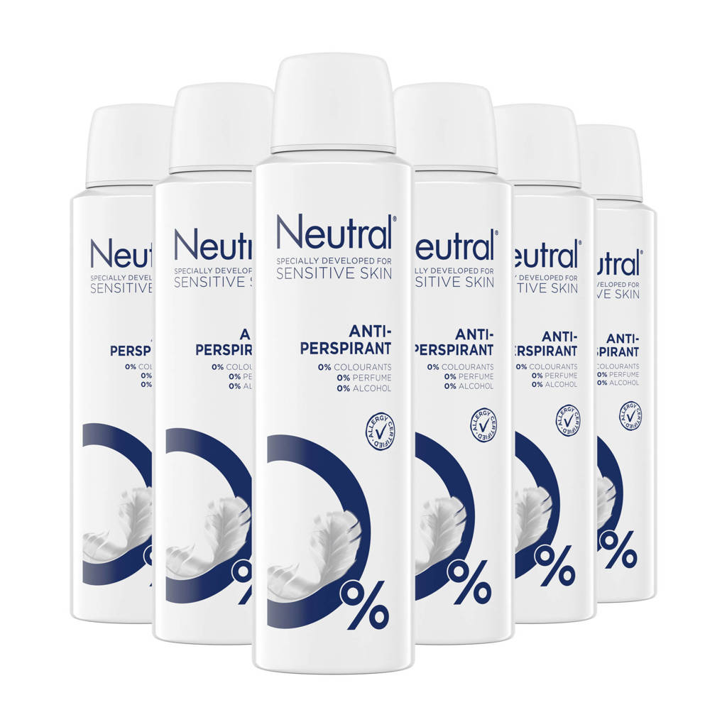 anti-transpirant deodorant spray Parfumvrij - 6 x 150 ml
