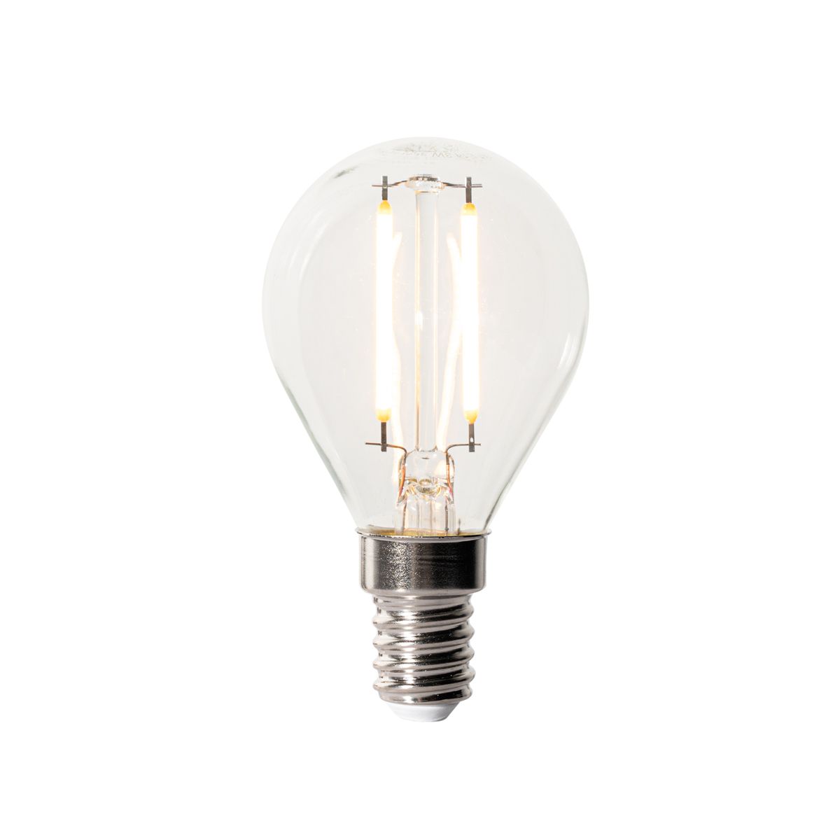 E14 dimbare LED lamp P45 helder glas 3W 250 lm 2200K