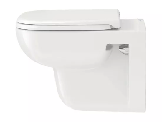 WC suspendu sans bride DURAVIT D-code avec abattant frein de chute synthétique