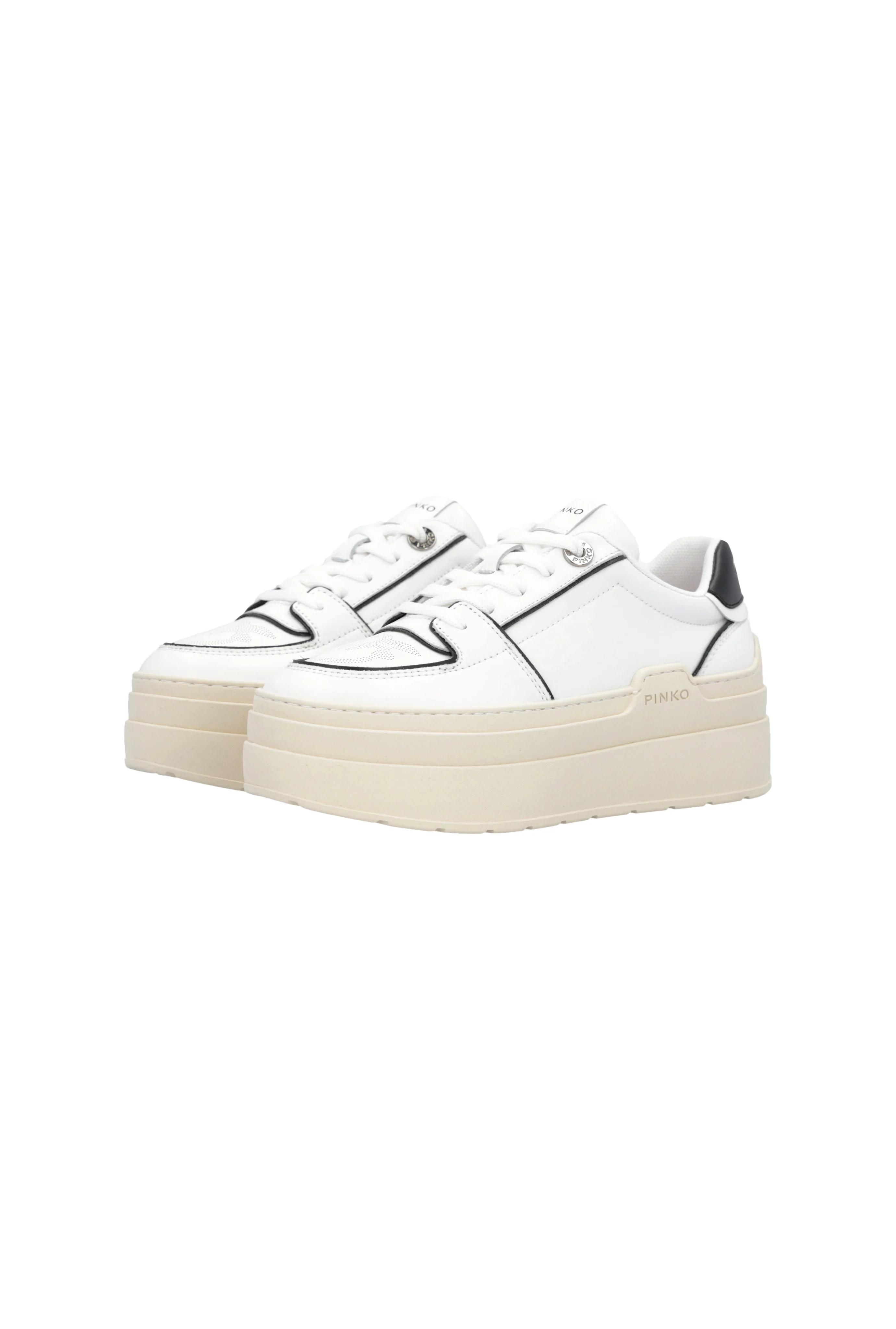 Sneakers bicolores à plateforme | Rayé