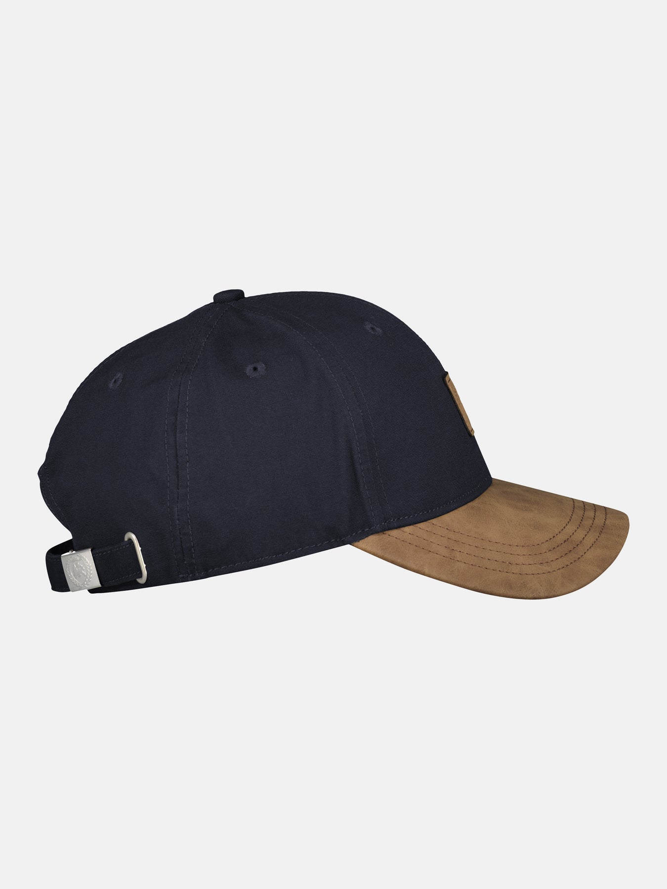 Canvas-Cap mit Kunstlederschirm