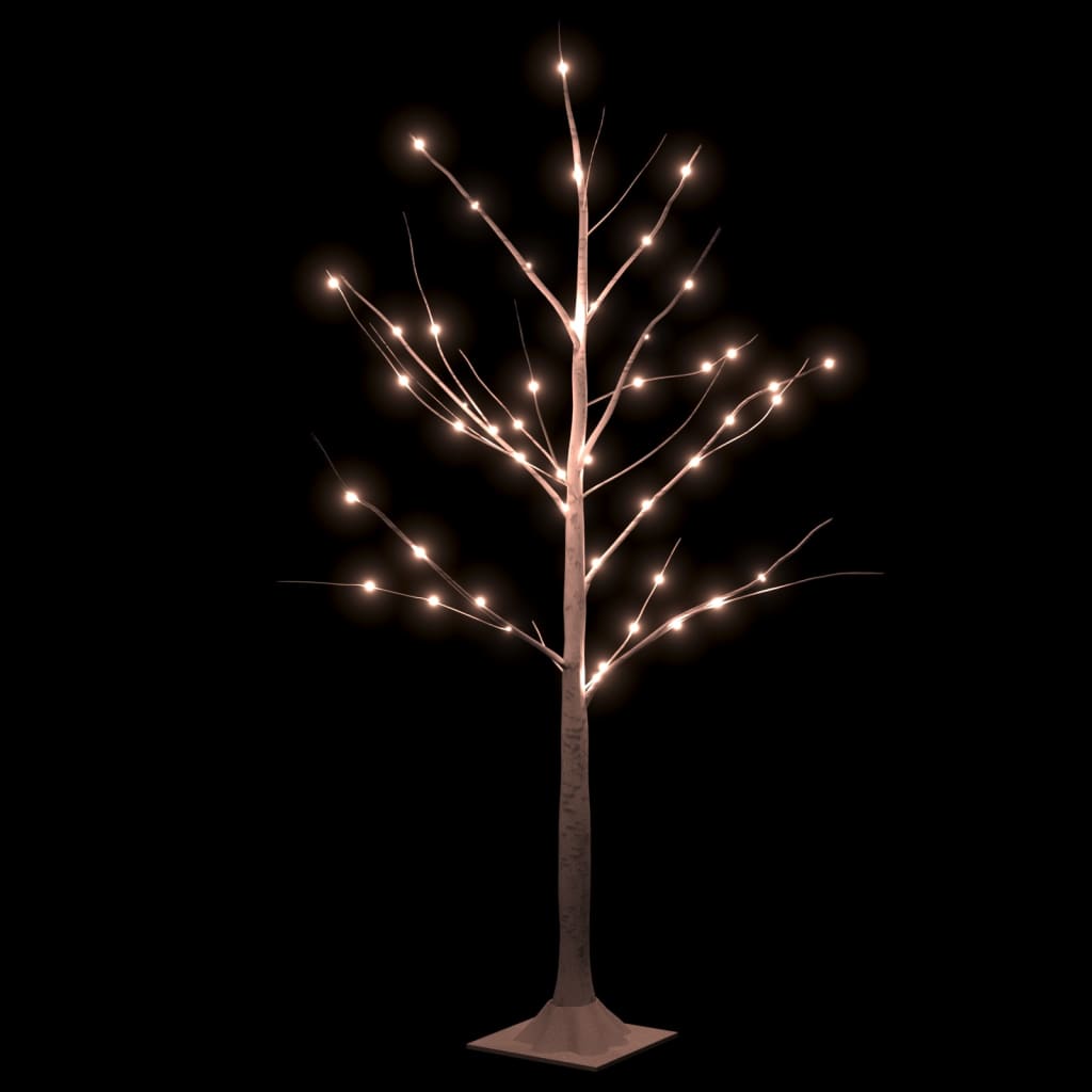 Bouleau blanc à led 48 led blanc chaud 120 cm