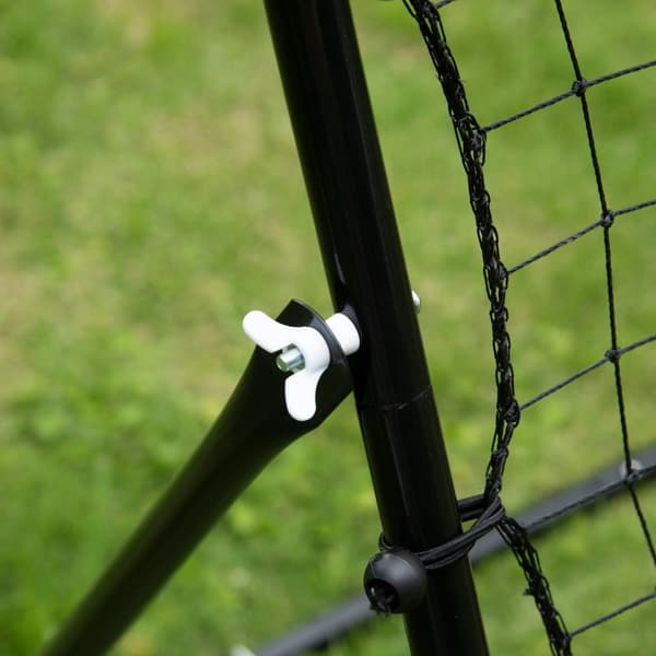 Football Rebounder Kickback Goal Rebound Veggnett Laget Av Metallrør+Pe, 96X80X96 Cm, Svart