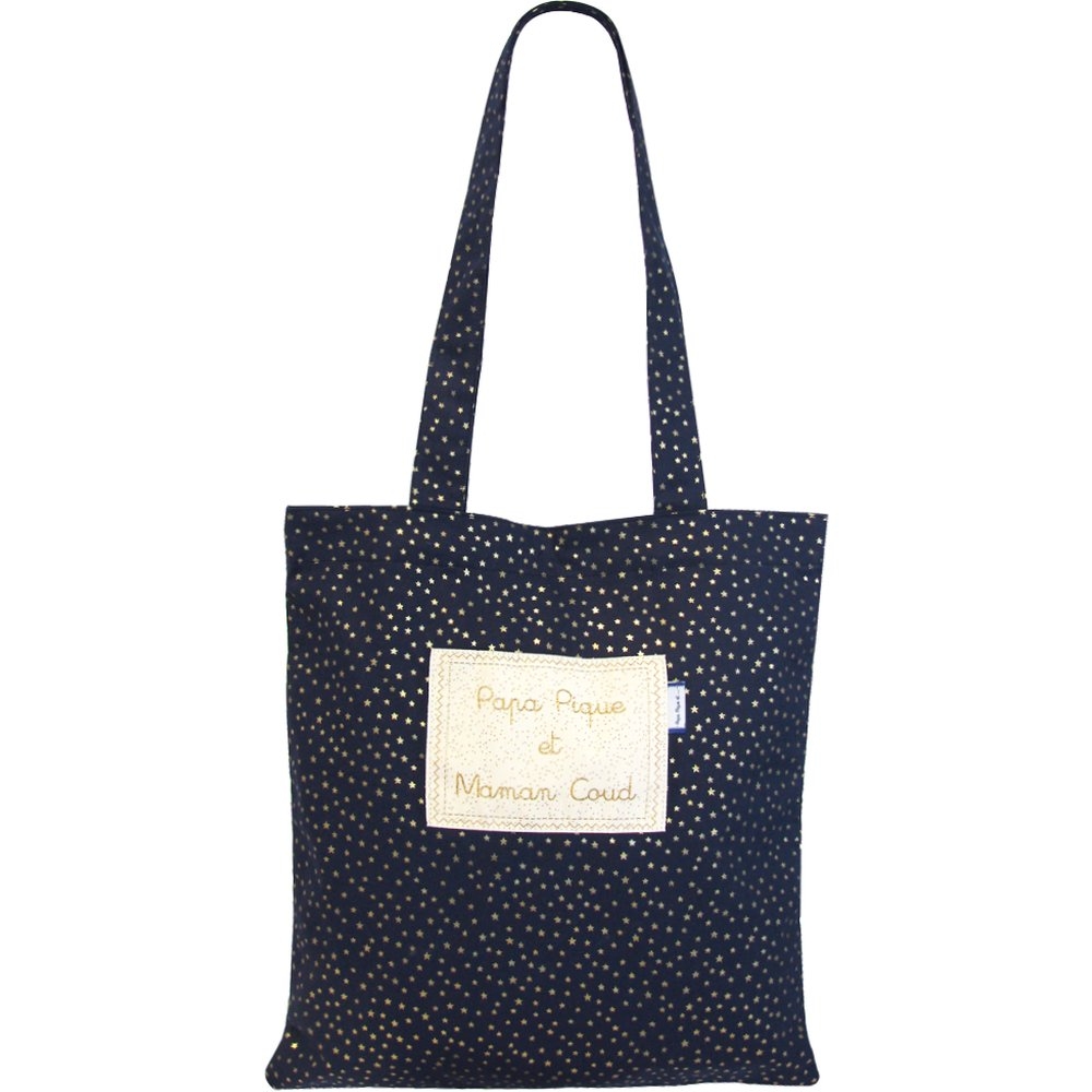 Sac Tote Bag Etoile Or Marine