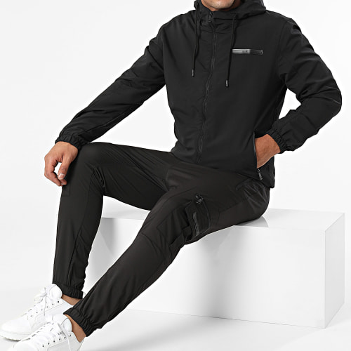 Ensemble Veste Capuche et Pantalon Cargo Noir