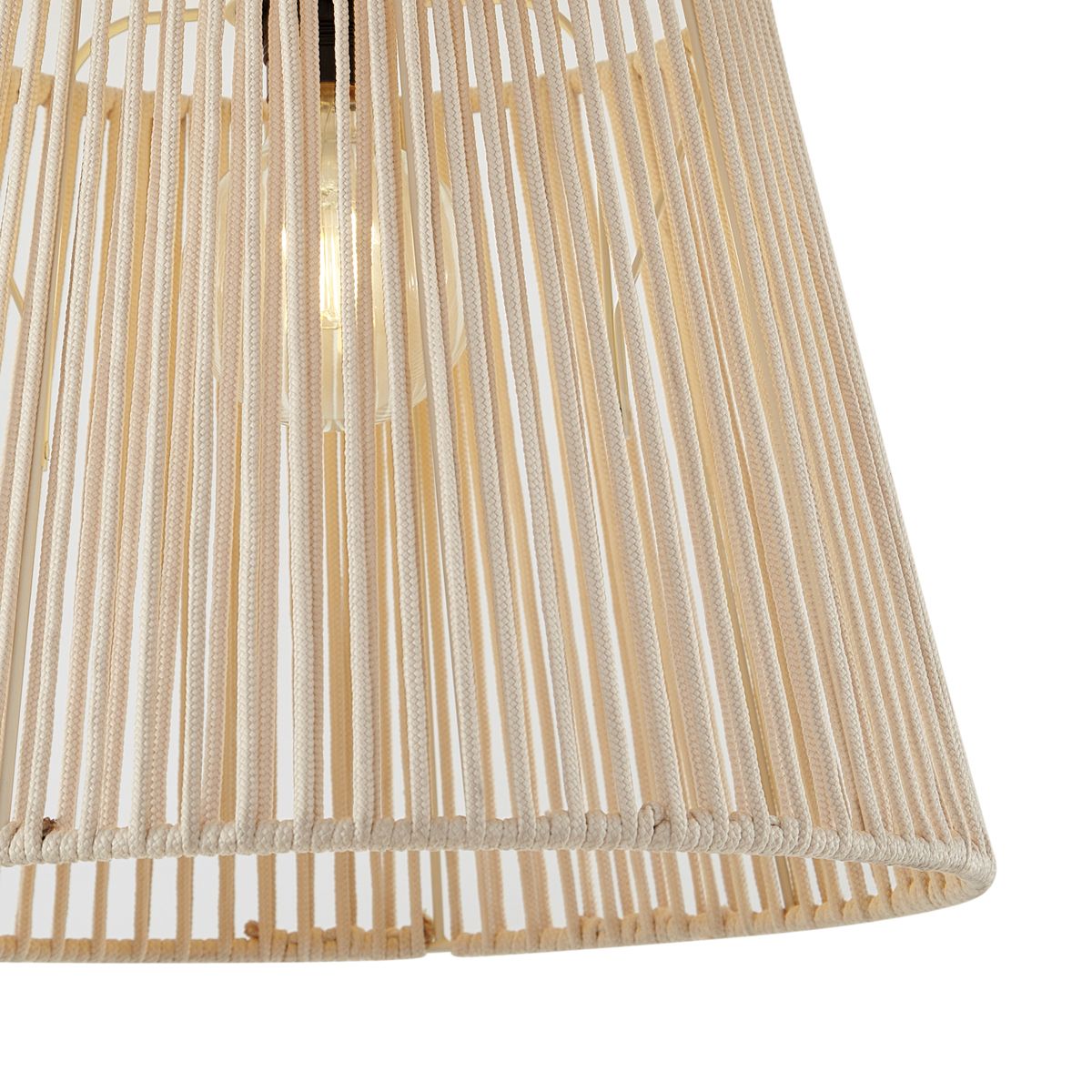 Japandi buiten plafondlamp met beige touw IP54 - Jayla