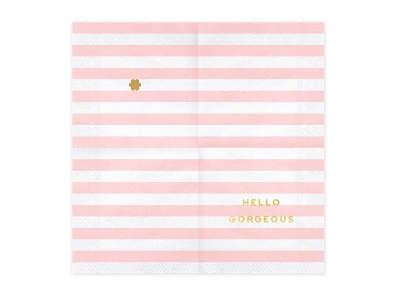 Lichtroze Servetten Hello Gorgeous 33cm 20st