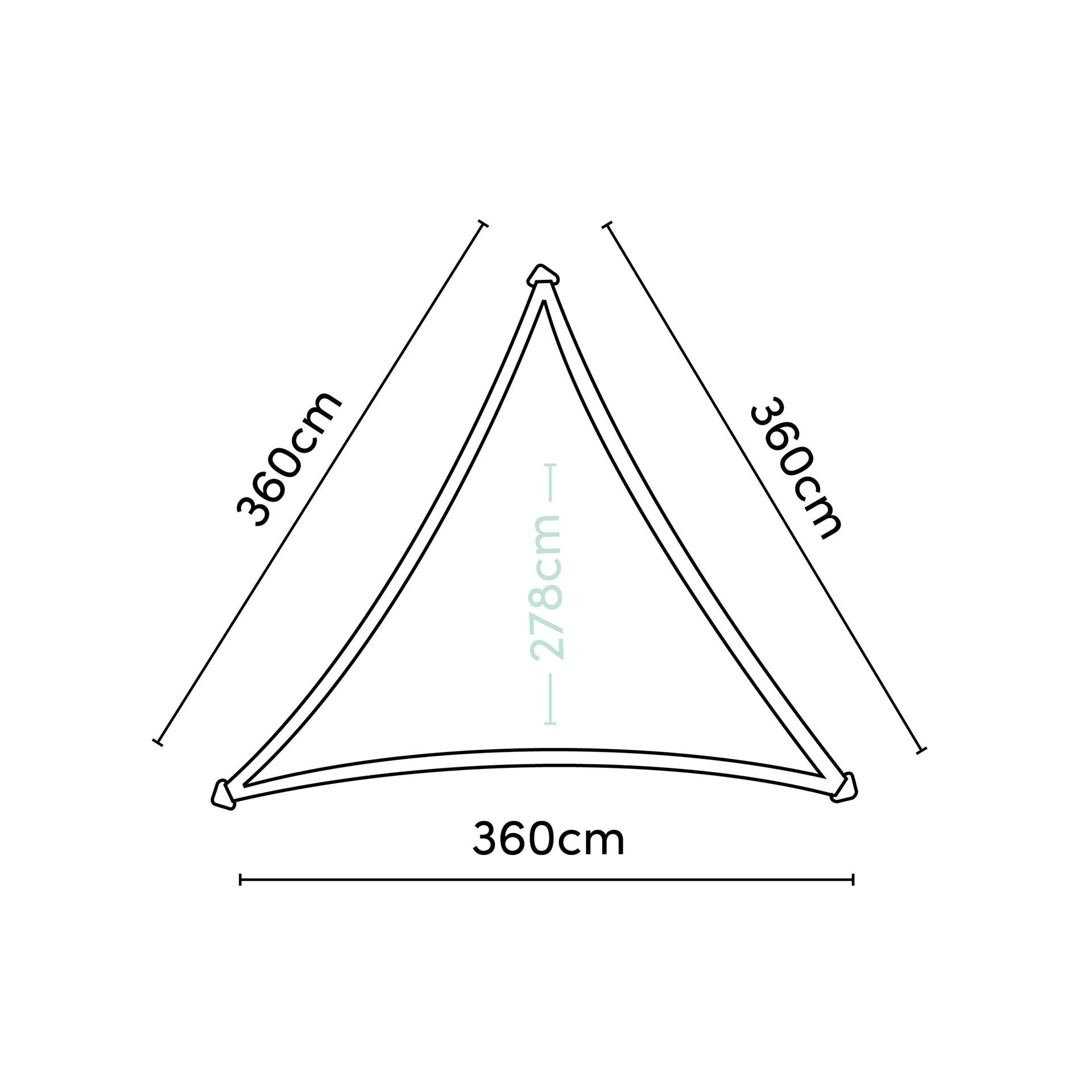 Platinum Coolfit Shade sail triangle 360x360x360 - Sand - Met