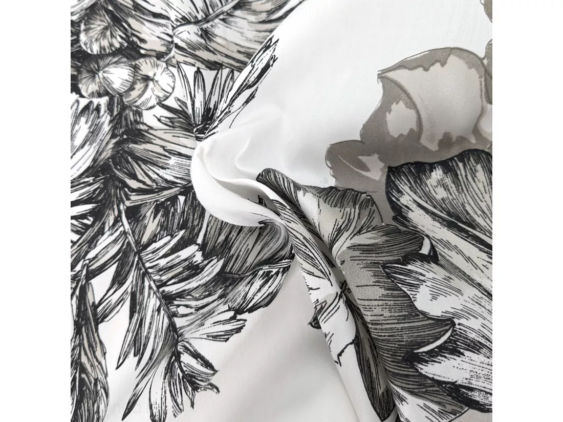 Housse de couette 140x200 cm satin de coton SAVANE blanc