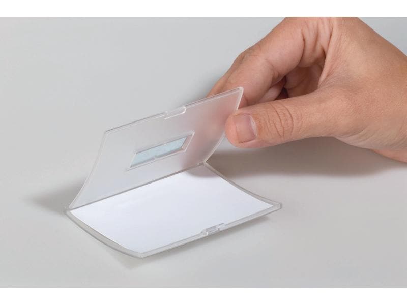 DURABLE Namensschild mit Magnet Click Fold 40 x 75 mm, 10 S 10 aufklappbare Namensschilder mit Doppel-Magneten