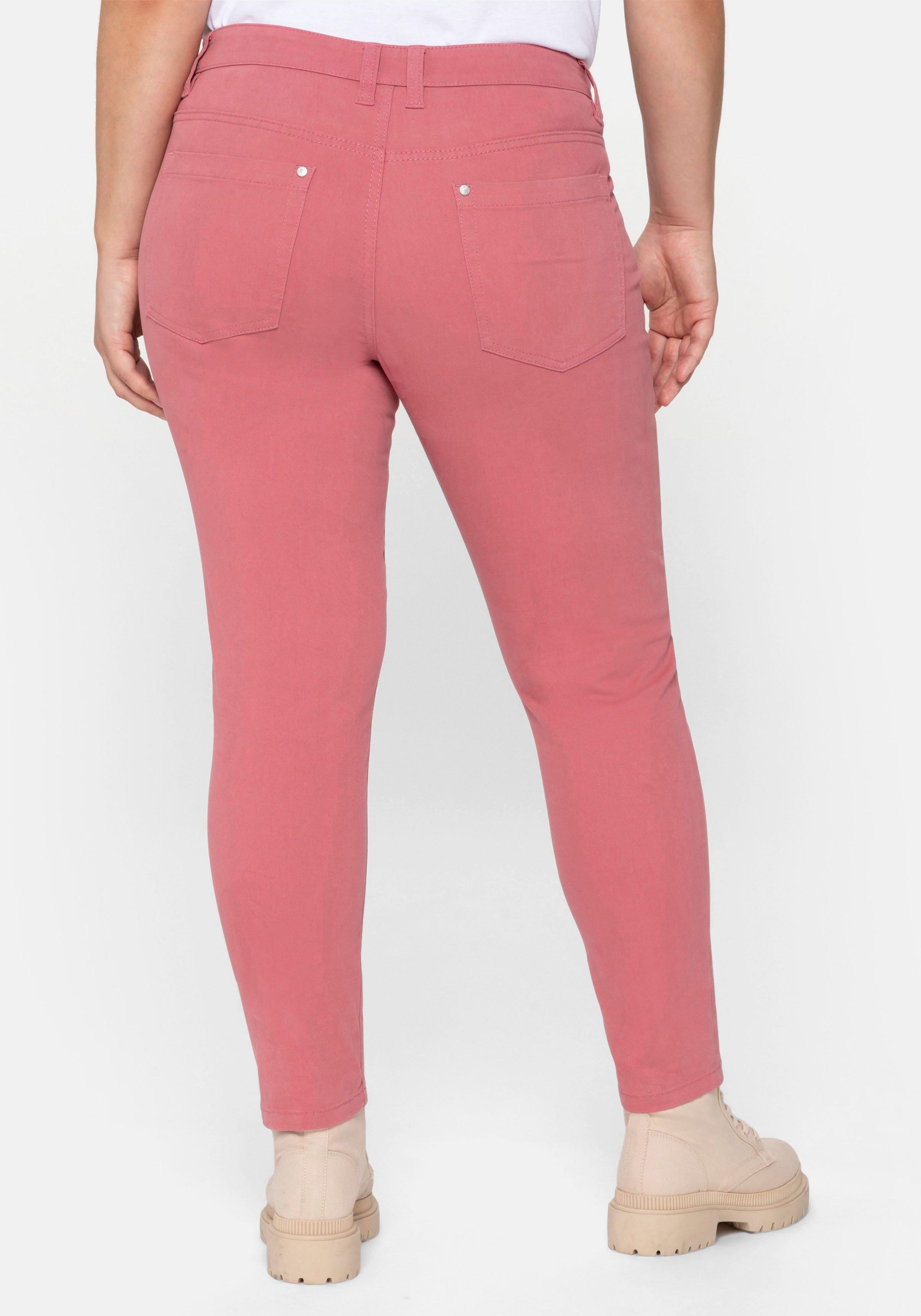 Schmale Twill-Hose in samtig-weicher Qualität