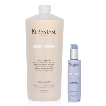 Kerastase Blond Absolu Set 1: Shampoo & Fortifying Heat-Protecting Serum (Lightened or Highlighted Hair)