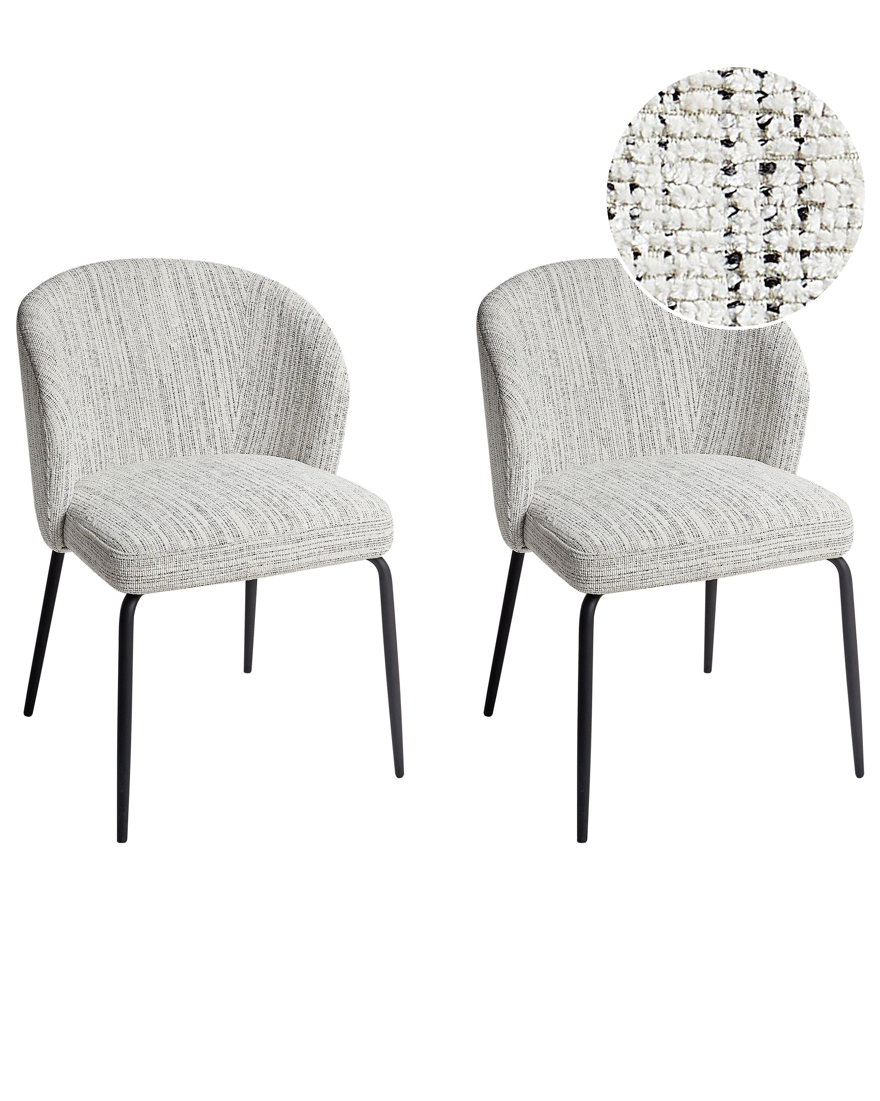Set van 2 eetkamerstoelen ZANA Wit