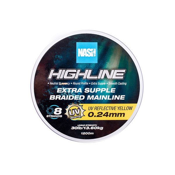 Tresse Nash TT Highline Floating Braid UV Jaune (1200m)